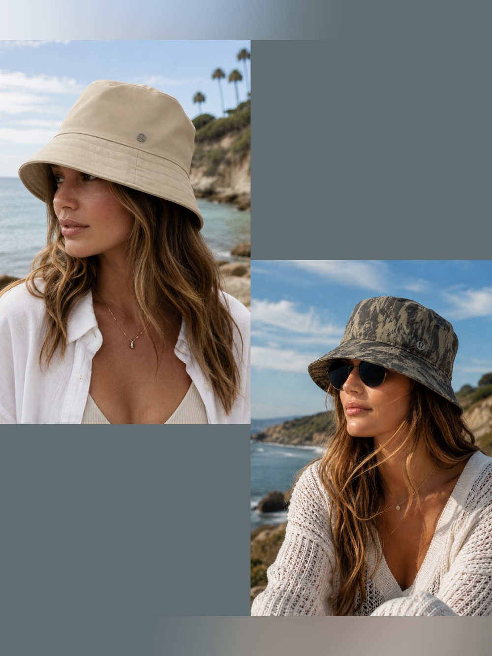 lululemon athletica Women’s Reversible Bucket Hat in Beige & Olive Camo